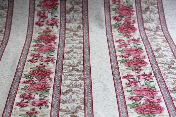 Vintage Rose Striped Cotton
