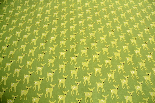 Does on Lime Tones Printed Cotton