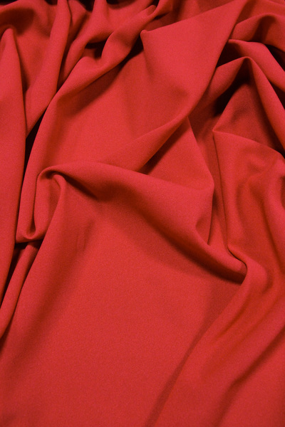 Red Stretch Chiffon