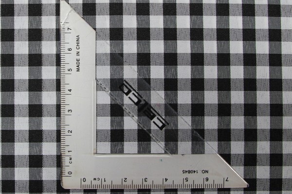 Black & White Gingham Polyester