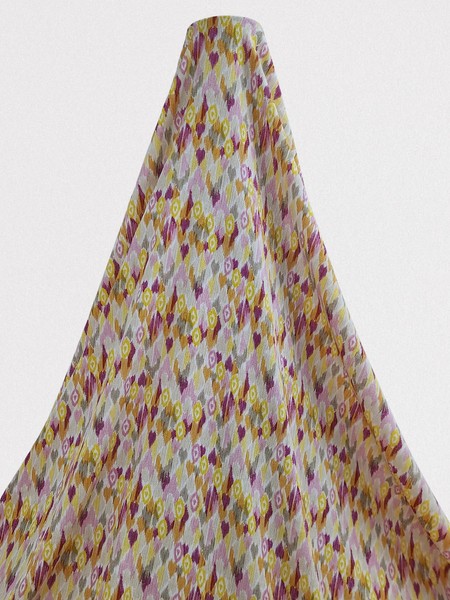 * SPECIAL * Blurred Pastel Hearts Crinkle Rayon