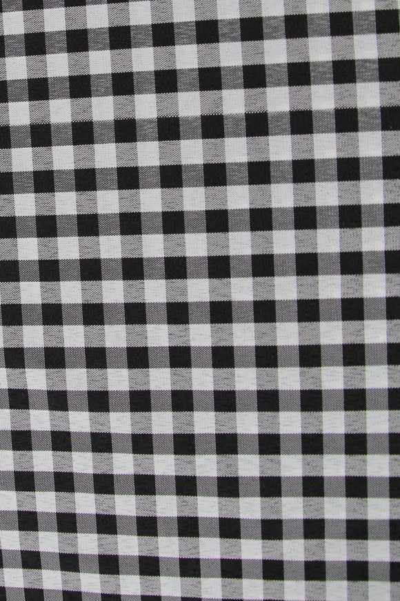 Black & White Gingham Polyester