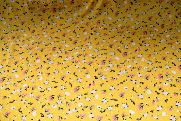 Mini Flowers on Buttercup Rayon