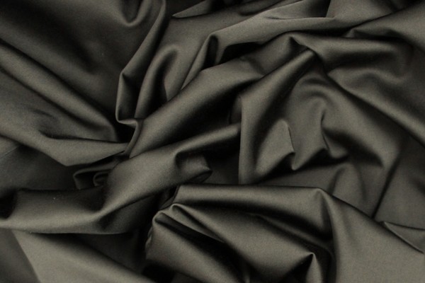 Charcoal De-lustered Cotton/Spandex Sateen