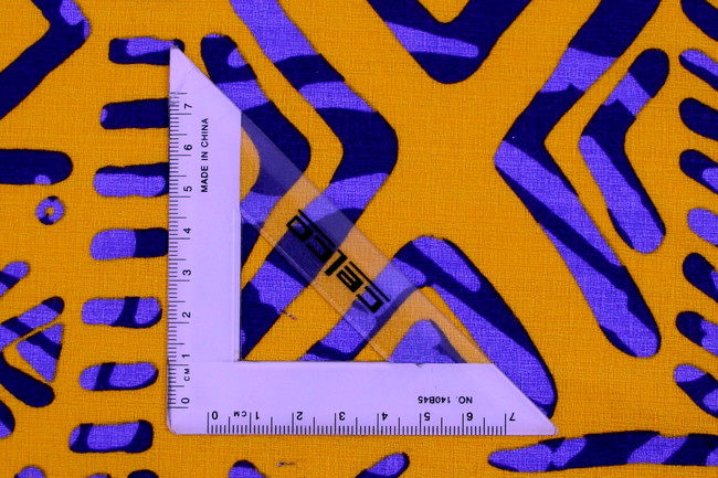 Purple Tones on Mustard Pasifika Printed Dobby