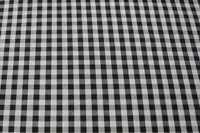 Black & White Gingham Polyester