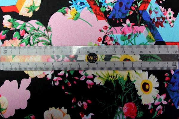 Geometric Garden Stretch Cotton