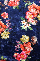 Spring Bloom Printed Stretch Velvet