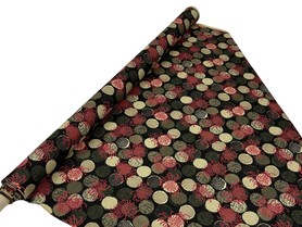 Japanese Inspired Flowers & Circles Premium Mid-weight Cotton