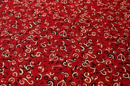 Special!! Kiwiana Cotton - Moko - Red Short End