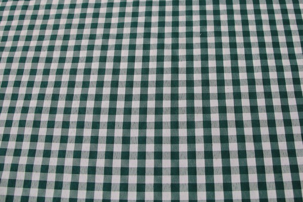 BULK DEAL! 10 metres for $20 - Dark Green & White Gingham Polyester