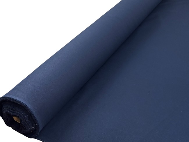 Dark Navy Linen Cotton Blend