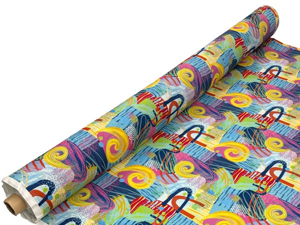 Ecstatic Colour on Printed Cotton