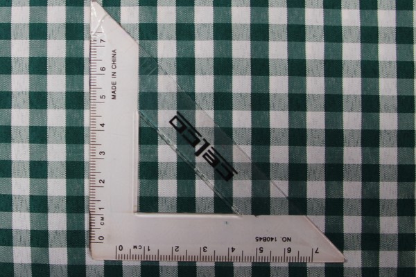 BULK DEAL! 10 metres for $20 - Dark Green & White Gingham Polyester