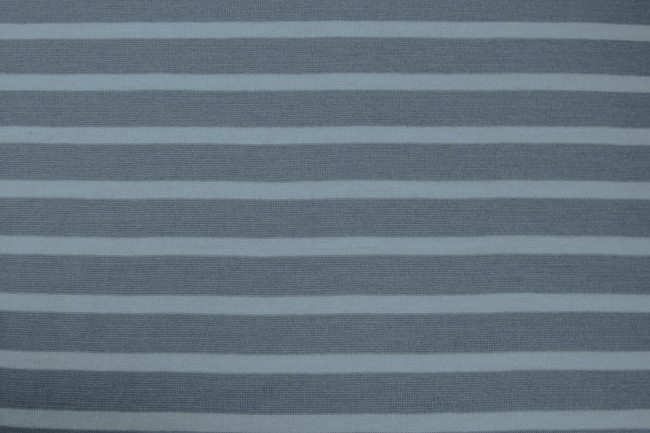 Powder Blue & Denim Blue Striped 100% Merino Knit