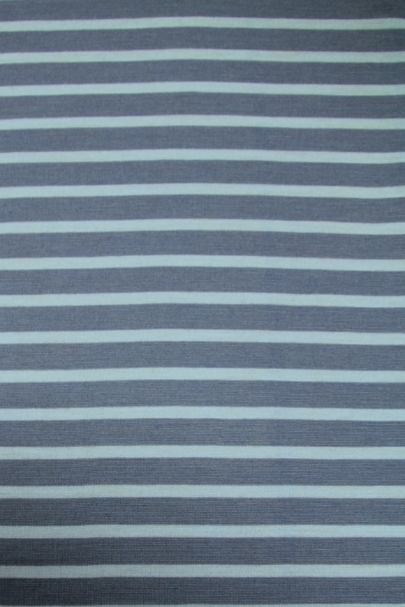 Powder Blue & Denim Blue Striped 100% Merino Knit
