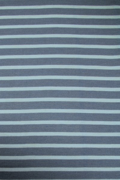 Powder Blue & Denim Blue Striped 100% Merino Knit