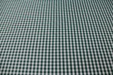 BULK DEAL! 10 metres for $20 - Dark Green & White Gingham Polyester
