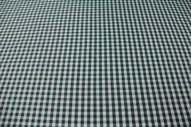 BULK DEAL! 10 metres for $20 - Dark Green & White Gingham Polyester