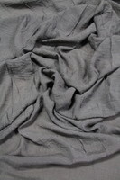 Charcoal Crinkled Viscose Light-Woven
