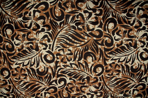 Dark Brown & Teddy Brown on Fawn Island Inspired Printed Dobby Cotton
