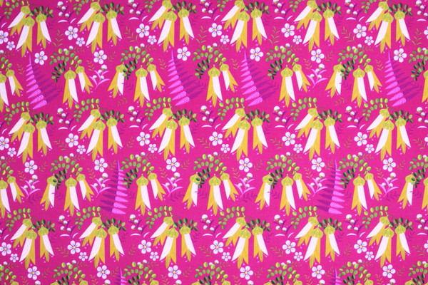 Summer Garden Kowhai Kiwiana Printed Cotton